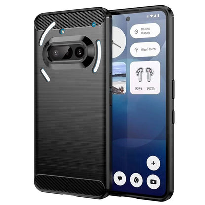 Coque pour Nothing Phone (3a), Techsuit, Carbone, Noire