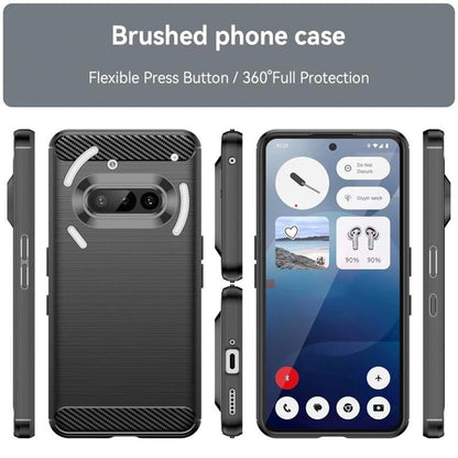 Coque pour Nothing Phone (3a), Techsuit, Carbone, Noire