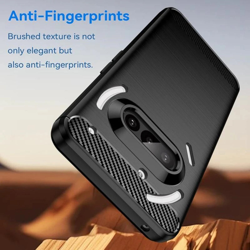 Coque pour Nothing Phone (3a), Techsuit, Carbone, Noire
