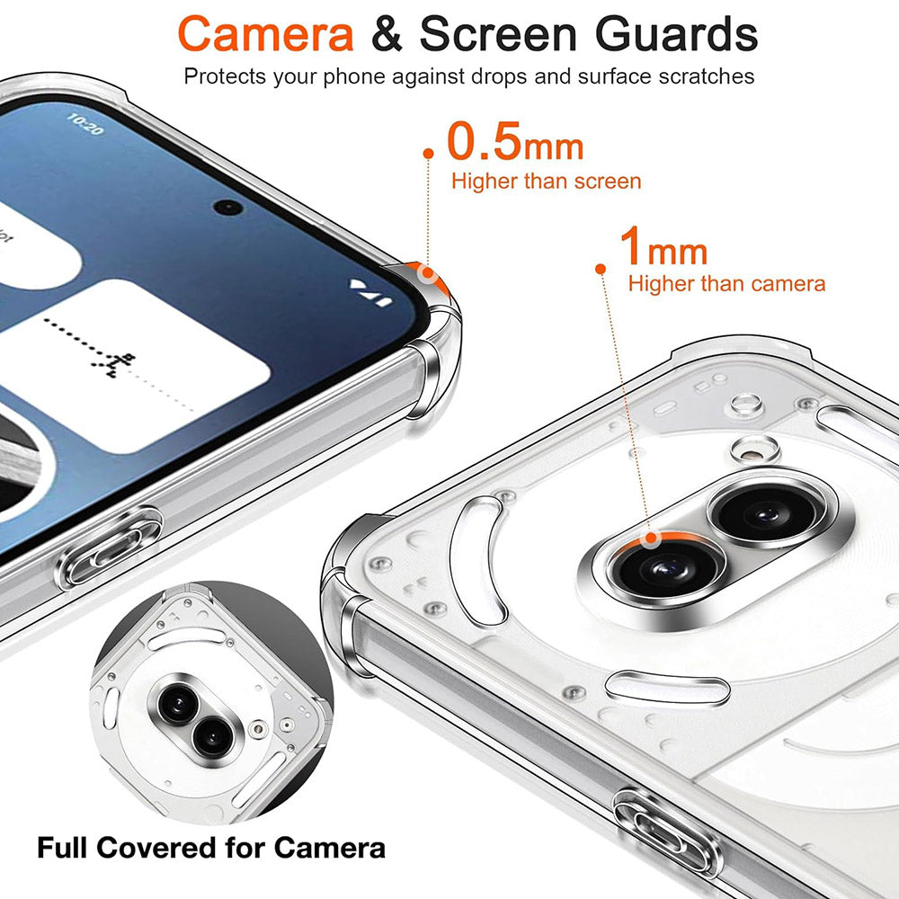 Case for Nothing Phone (3a), Techsuit, Shockproof Clear, Transparent