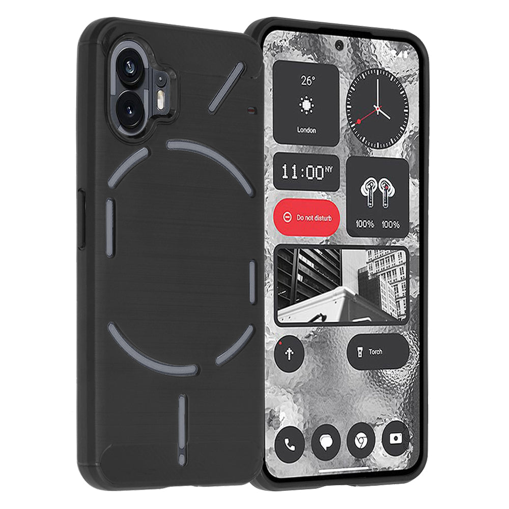 Coque pour Nothing Phone (2), Techsuit, Carbone, Noire
