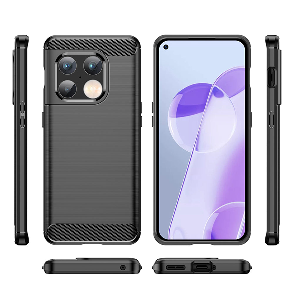 Coque pour OnePlus 10 Pro, Techsuit, Carbone, Noire