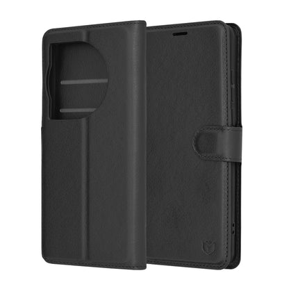 Coque pour OnePlus 12, Techsuit, Leather Folio, Noire