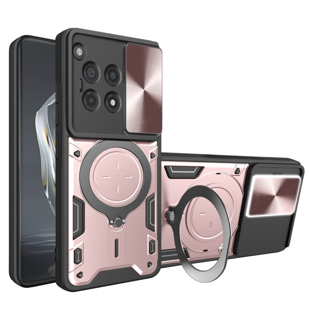 Hülle für OnePlus 12R, Techsuit, CamGuard Pro, Roségold