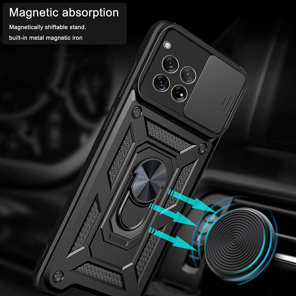 Case for OnePlus 12R, Techsuit, CamShield, Black
