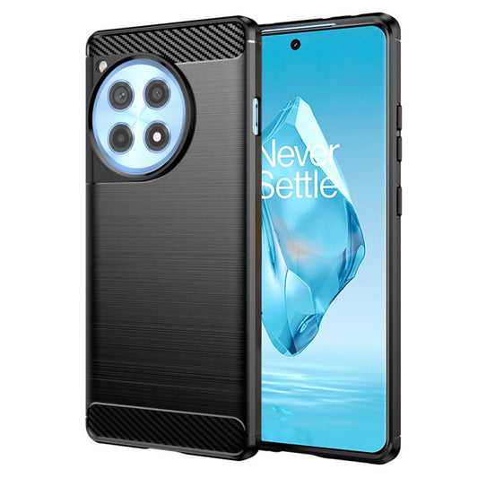 Hülle für OnePlus 12R, Techsuit, Carbon, Schwarz