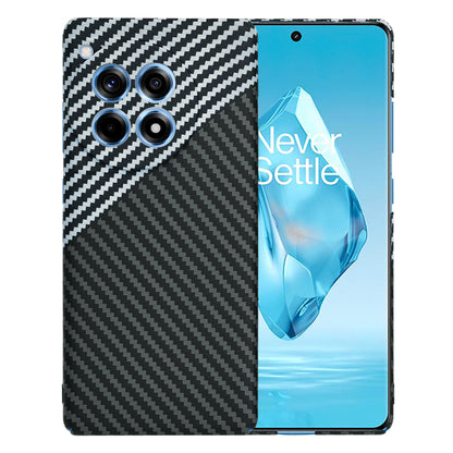 Hülle für OnePlus 12R, Techsuit, Carbonite FiberShell, Schwarz Grau