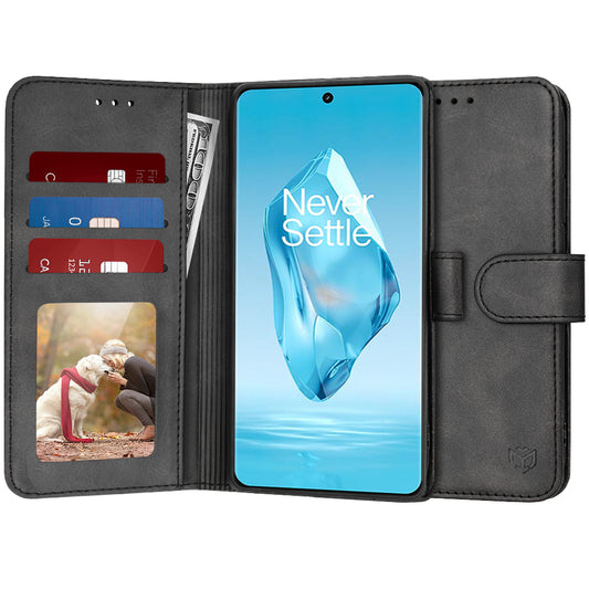 Coque pour OnePlus 12R, Techsuit, Diary Book, Noire