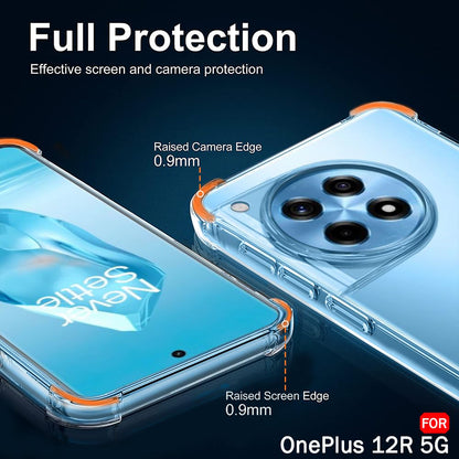 Hülle für OnePlus 12R, Techsuit, stoßfest klar, transparent