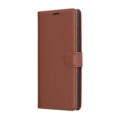 Coque pour OnePlus 13, Techsuit, Leather Folio, Marron
