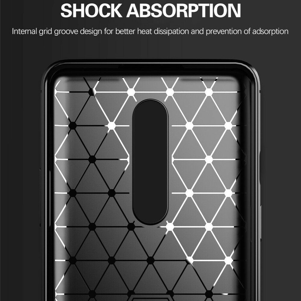 Coque pour OnePlus 8, Techsuit, Carbone, Noire
