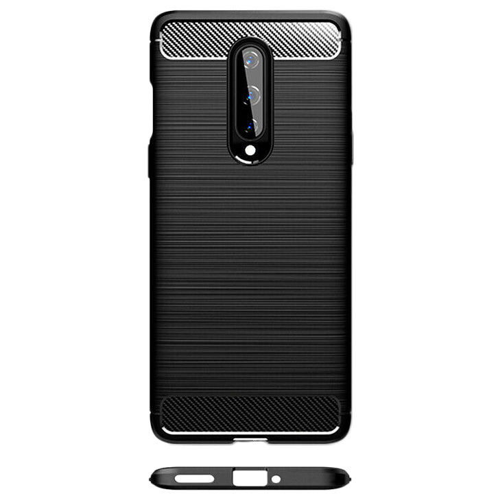 Coque pour OnePlus 8, Techsuit, Carbone, Noire