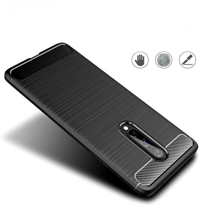 Coque pour OnePlus 8, Techsuit, Carbone, Noire