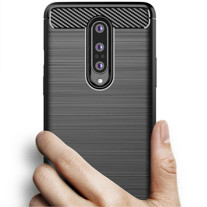 Coque pour OnePlus 8, Techsuit, Carbone, Noire