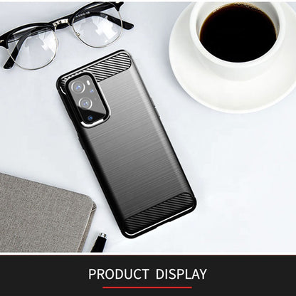 Hülle für OnePlus 9 Pro, Techsuit, Carbon, Schwarz