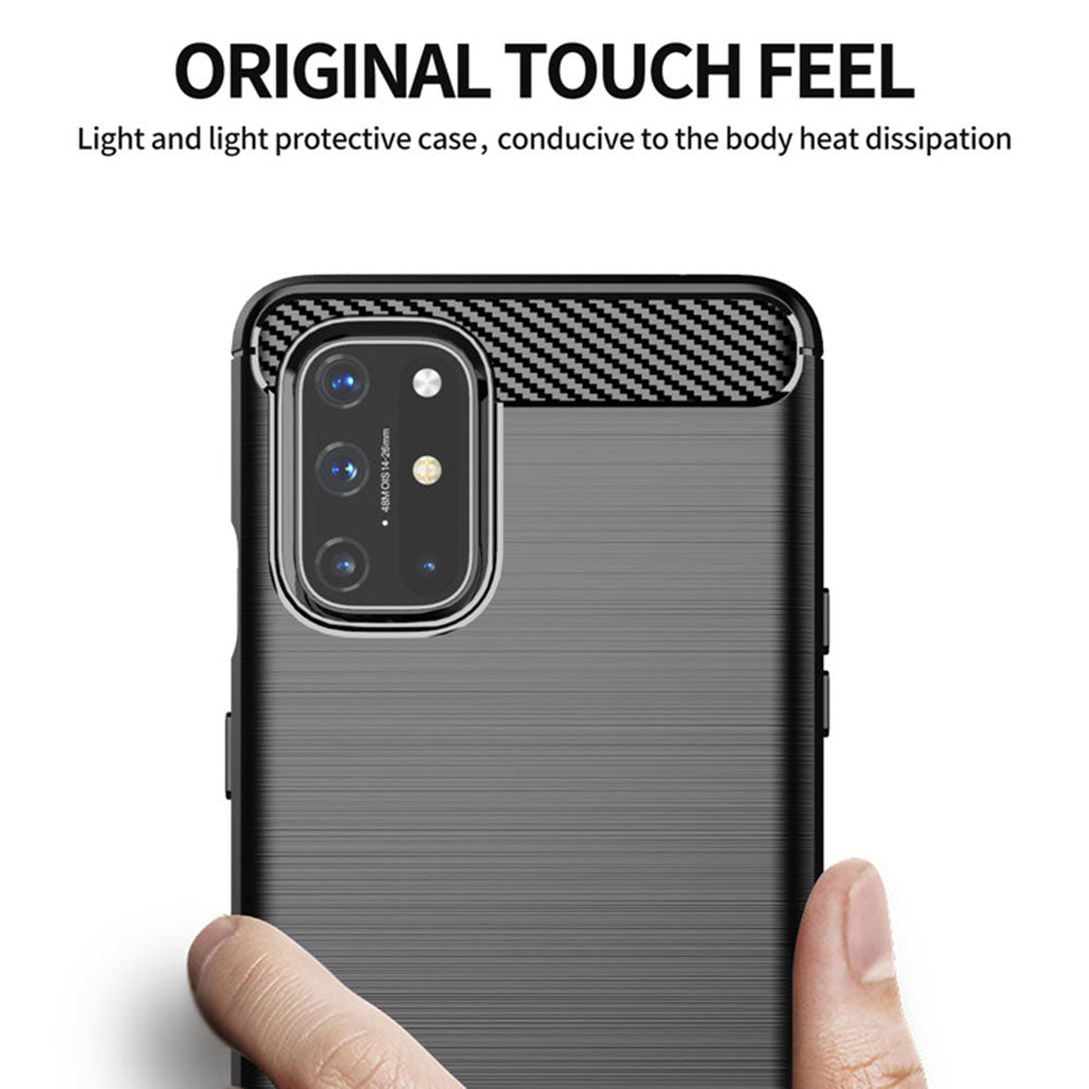 Hülle für OnePlus 9, Techsuit, Carbon, Schwarz