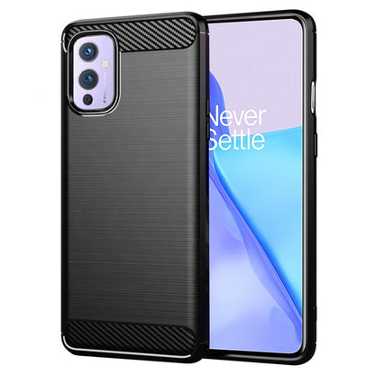 Hülle für OnePlus 9, Techsuit, Carbon, Schwarz