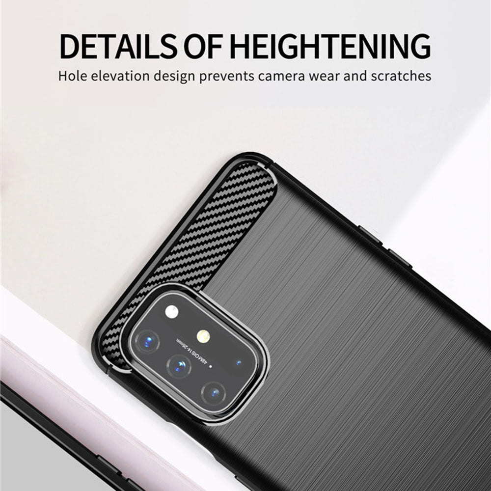 Hülle für OnePlus 9, Techsuit, Carbon, Schwarz