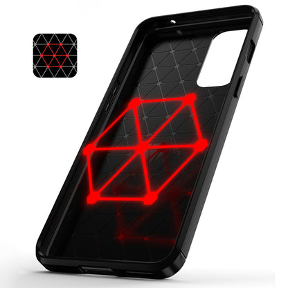 Hülle für OnePlus Nord 2 5G, Techsuit, Carbon, Schwarz