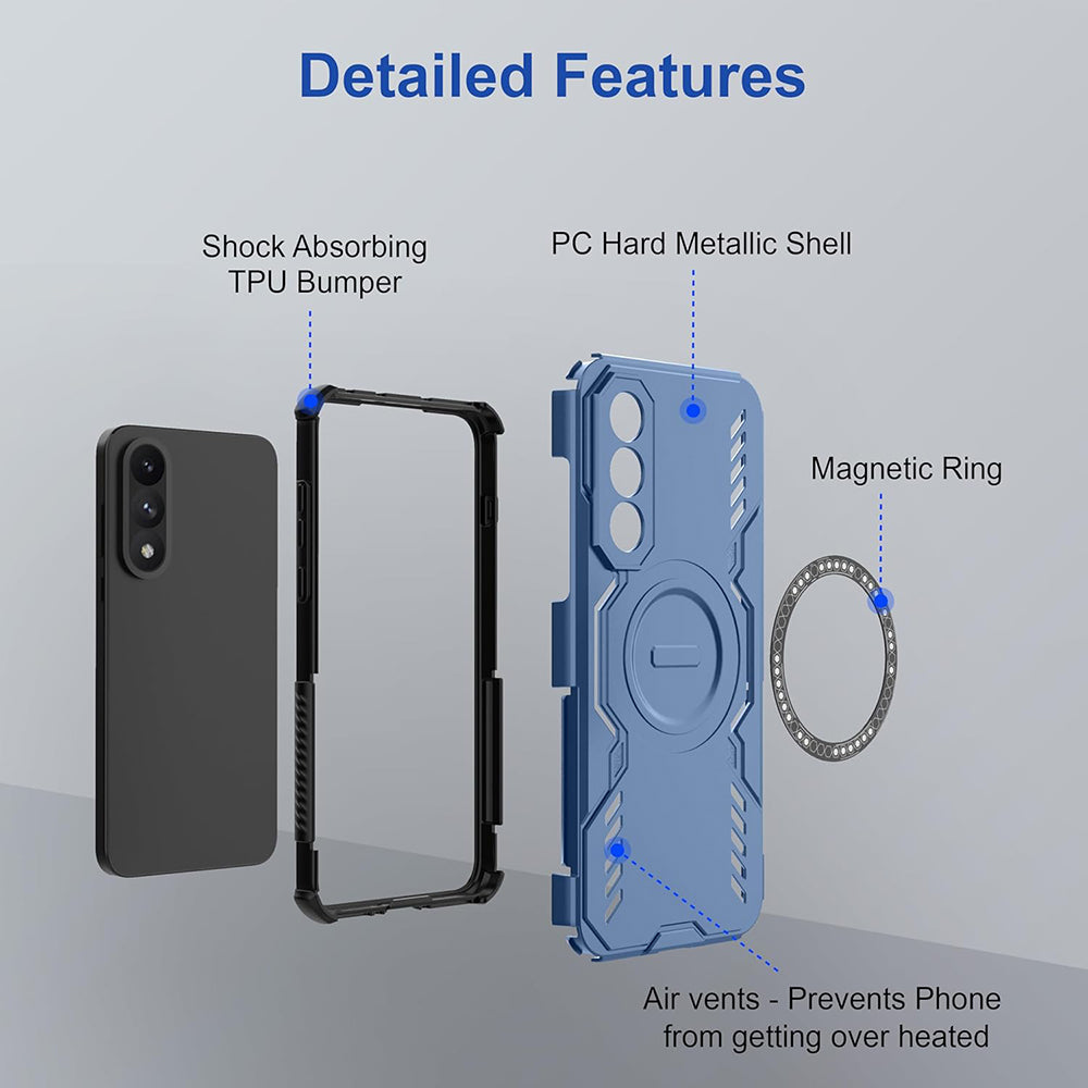 Coque MagSafe pour OnePlus Nord 5, Techsuit, ArmorMag, Bleue