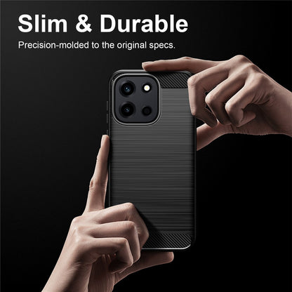 Coque pour OnePlus Nord 6, Techsuit, Carbone, Noire