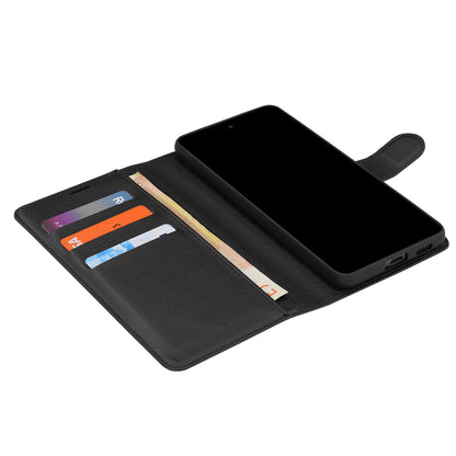 Coque pour OnePlus Nord 6, Techsuit, Leather Folio, Noire