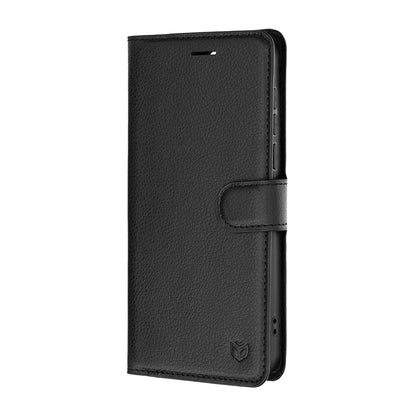 Coque pour OnePlus Nord 6, Techsuit, Leather Folio, Noire