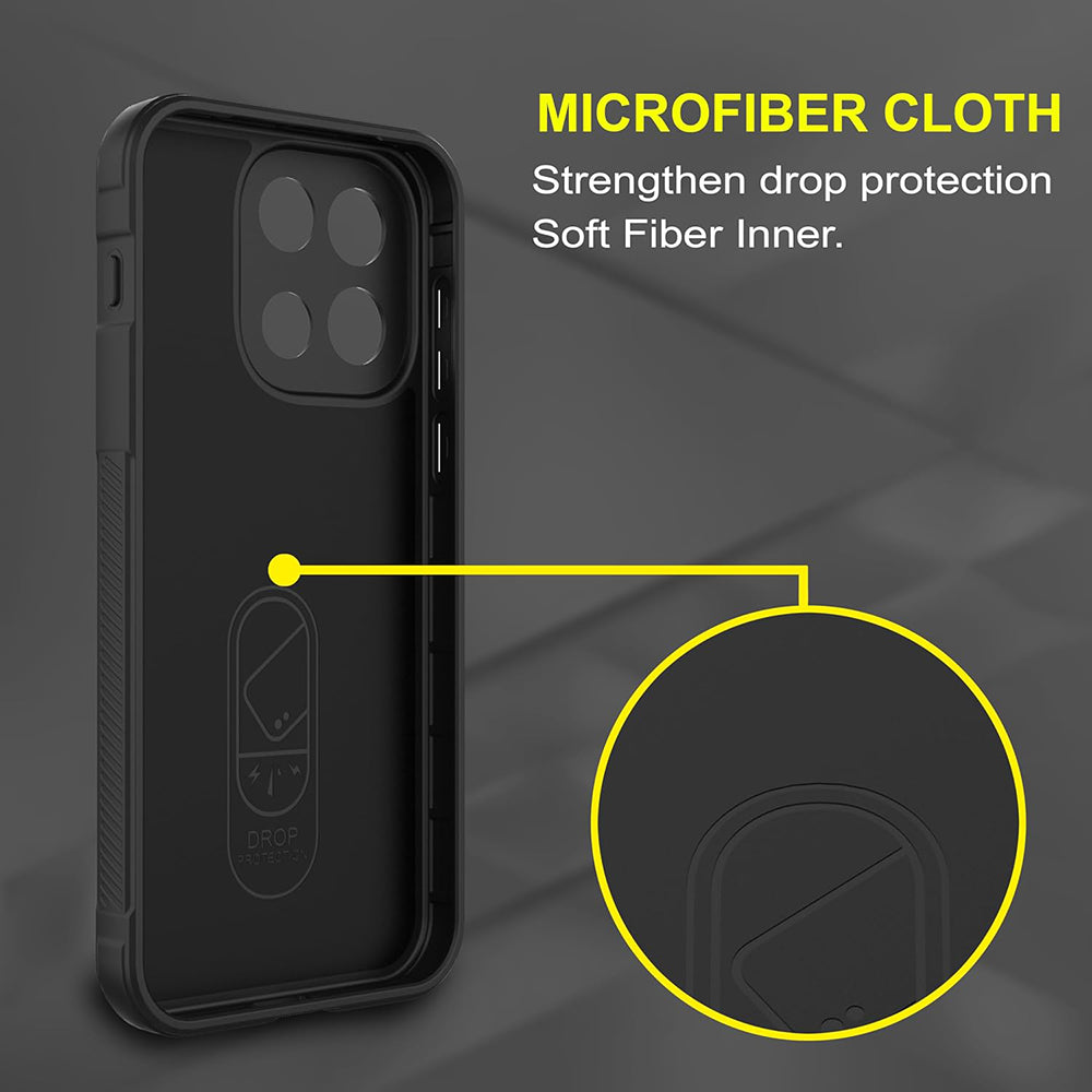 Hülle für OnePlus Nord 6, Techsuit, Magic Shield, Schwarz