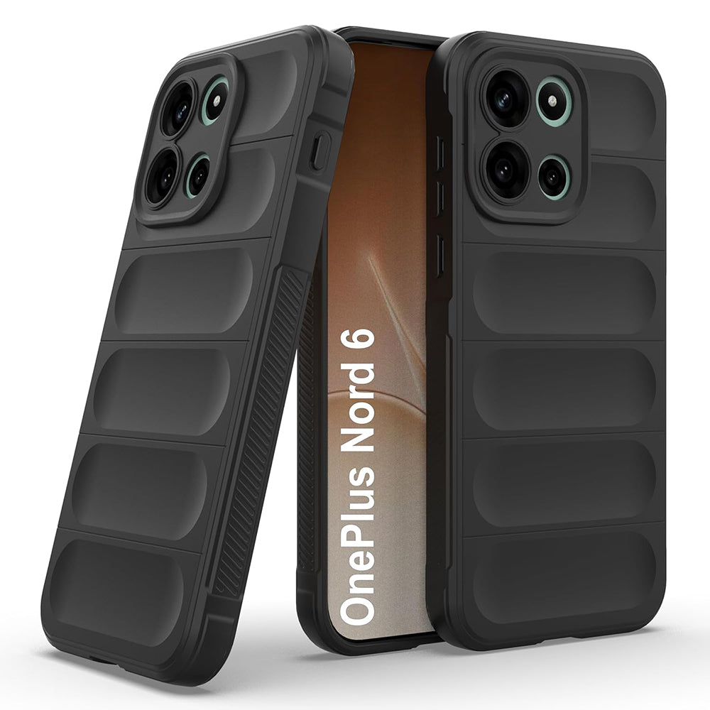 Hülle für OnePlus Nord 6, Techsuit, Magic Shield, Schwarz