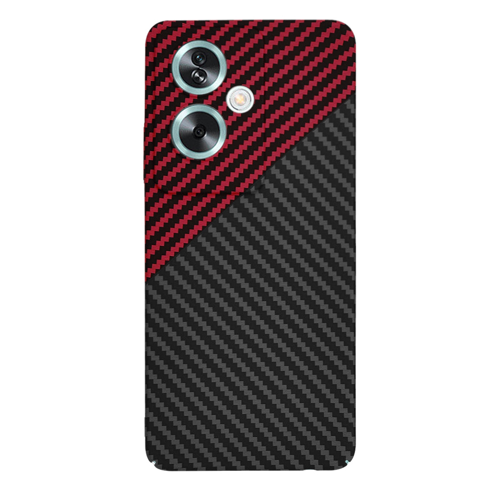 Hülle für OnePlus Nord N30 SE / Oppo A79, Techsuit, Carbonite FiberShell, Schwarz Rot