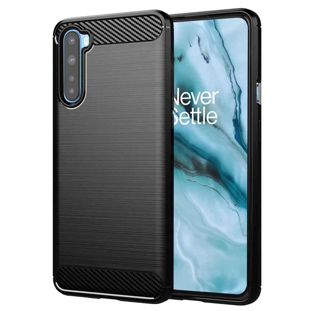 Coque pour OnePlus Nord, Techsuit, Carbone, Noire