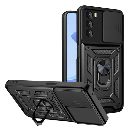 Coque pour Oppo A16s / A54s / A16, Techsuit, CamShield, Noire