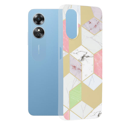 Coque pour Oppo A17, Techsuit, Marble, Violet