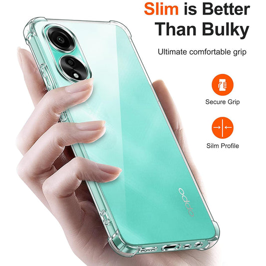 Hülle für Oppo A18 / A38, Techsuit, stoßfest klar, transparent