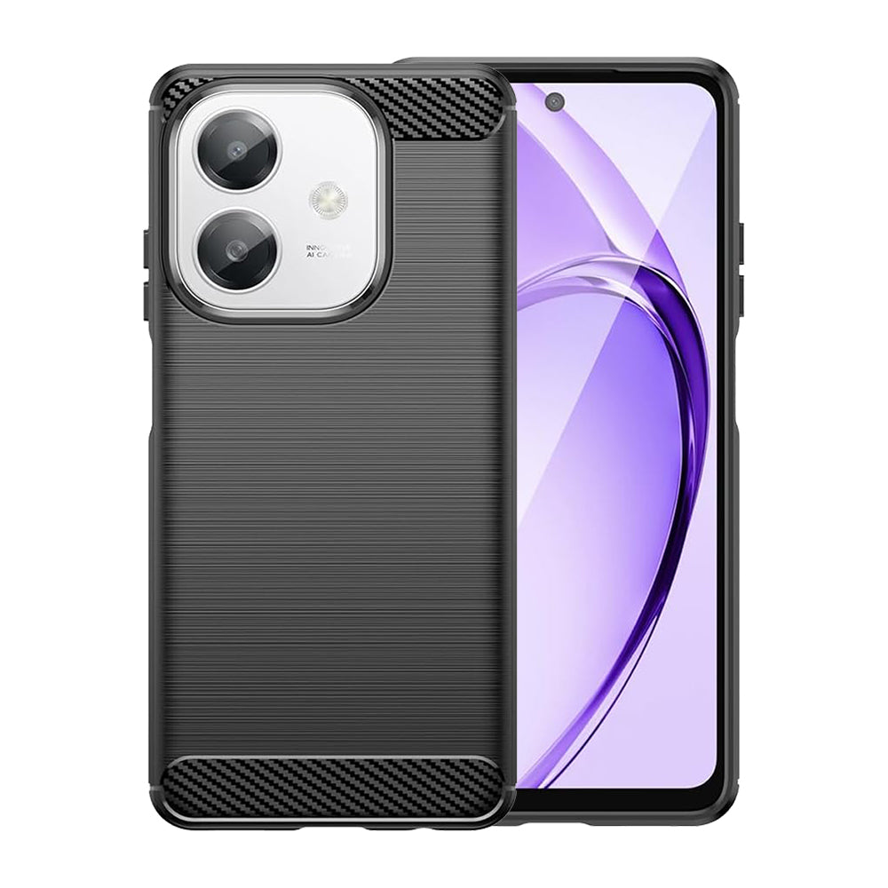 Hülle für Oppo A3 4G / A3, Techsuit, Carbon, Schwarz