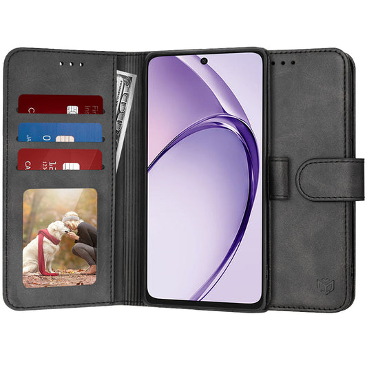 Hülle für Oppo A3 4G / A3, Techsuit, Diary Book, Schwarz