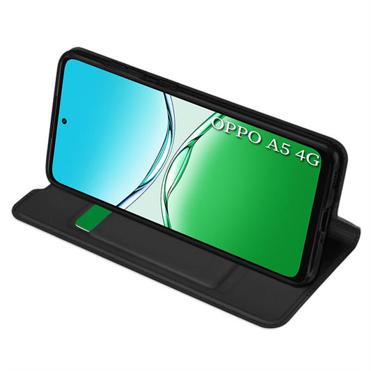 Coque pour Oppo A5 4G / A5 5G, Techsuit, Magskin Book, Noire