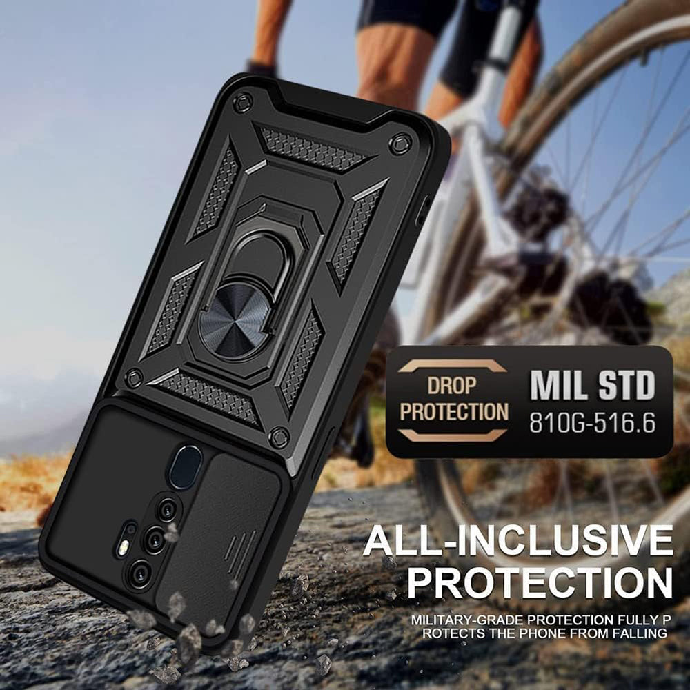 Hülle für Oppo A5 4G, Techsuit, CamShield, Schwarz