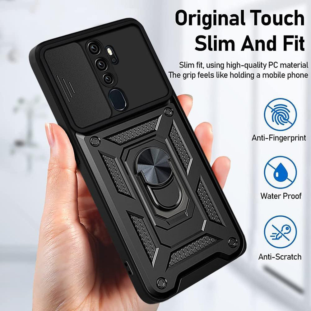 Hülle für Oppo A5 4G, Techsuit, CamShield, Schwarz