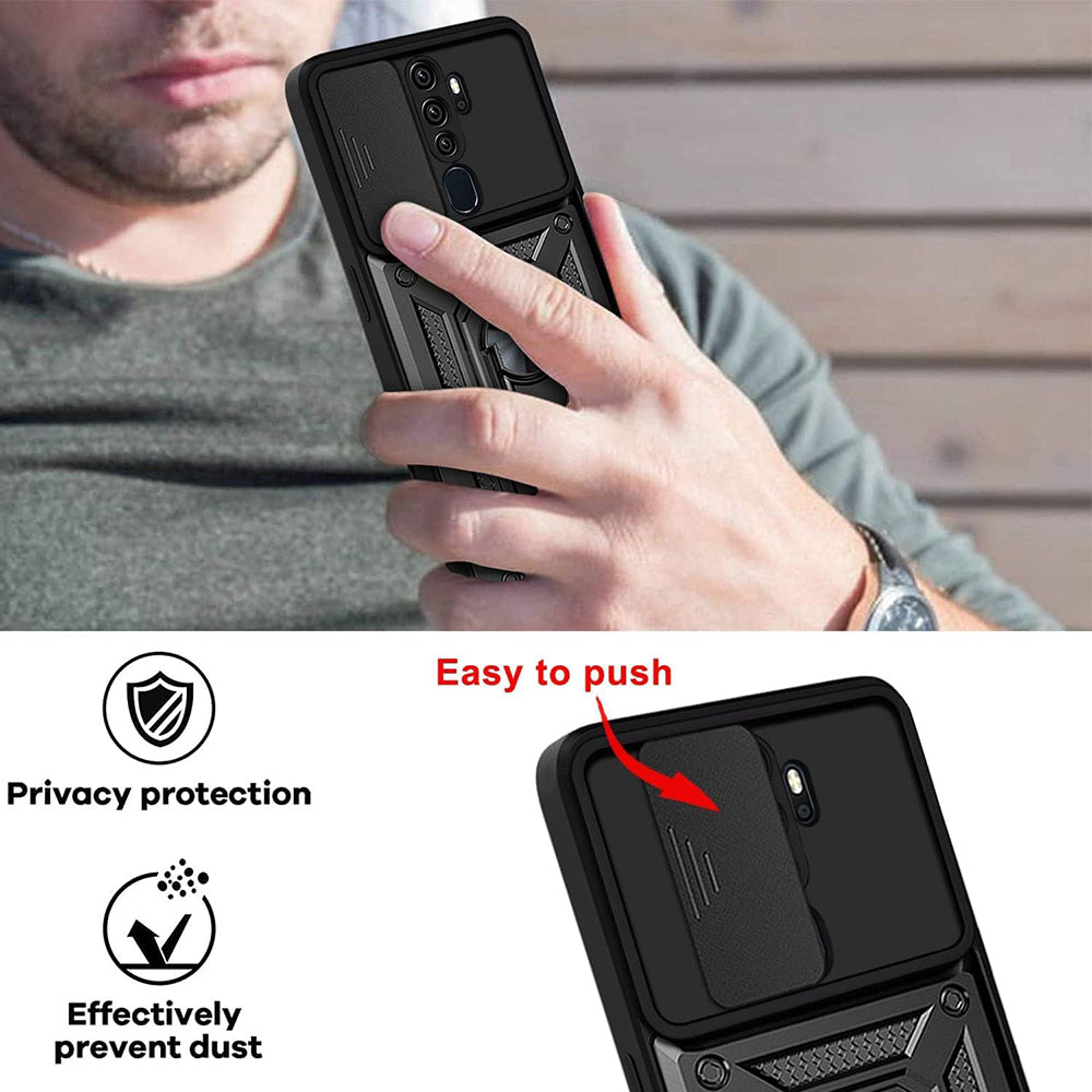 Hülle für Oppo A5 4G, Techsuit, CamShield, Schwarz