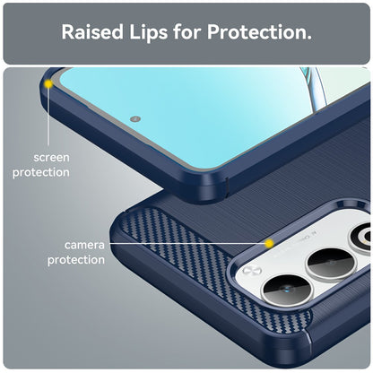 Hülle für Oppo A5 4G, Techsuit, Carbon, Blau