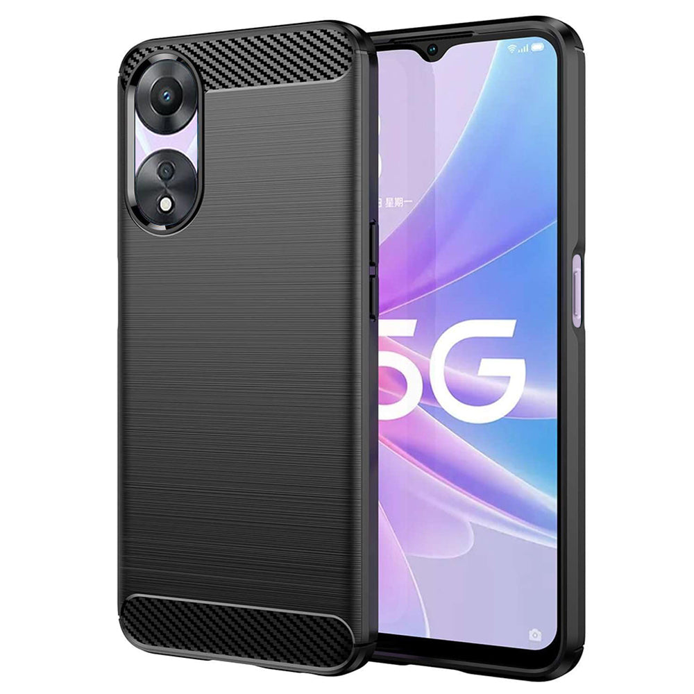 Coque pour Oppo A58 5G / A78 5G, Techsuit, Carbone, Noire