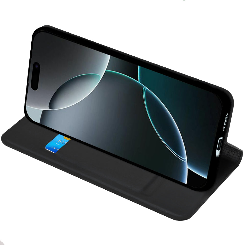 Étui pour Oppo A6 4G, Techsuit, Magskin Book, Noir