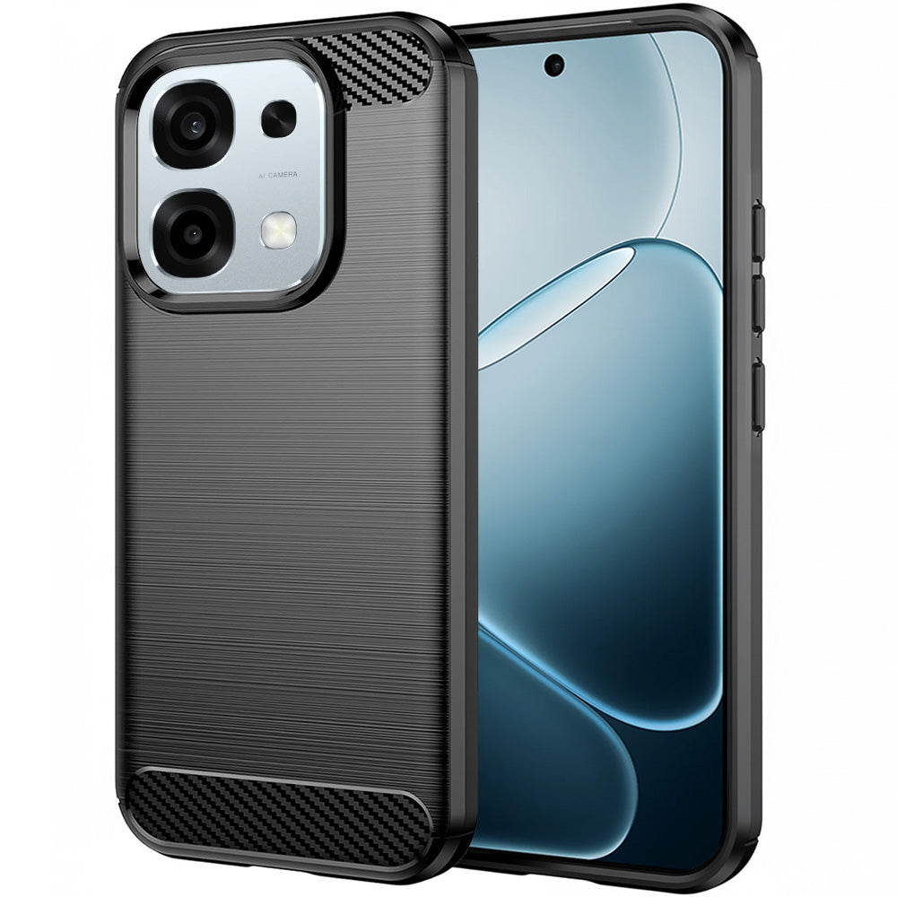 Étui pour Oppo A6 Pro 5G / A6 Pro 4G, Techsuit, Carbone, Noir