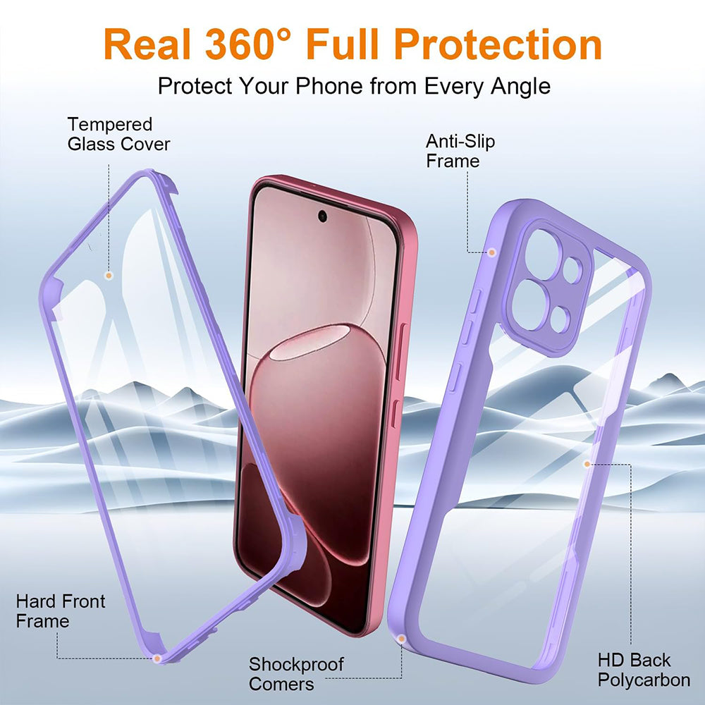 Coque pour Oppo A6 Pro 5G / A6 Pro 4G, Techsuit, ColorVerse 360, Violet