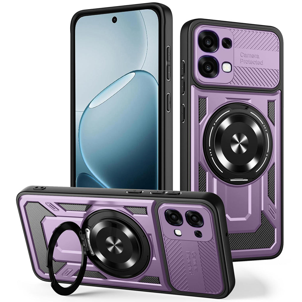 Coque pour Oppo A6 Pro 5G / A6 Pro 4G, Techsuit, RuggedCam, Violet
