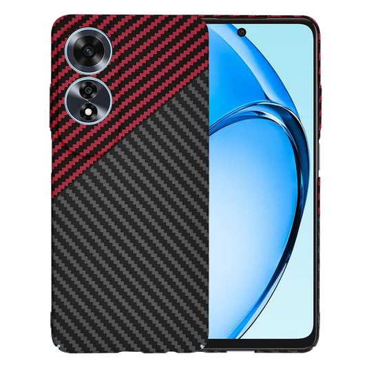 Hülle für Oppo A60, Techsuit, Carbonite FiberShell, Schwarz Rot