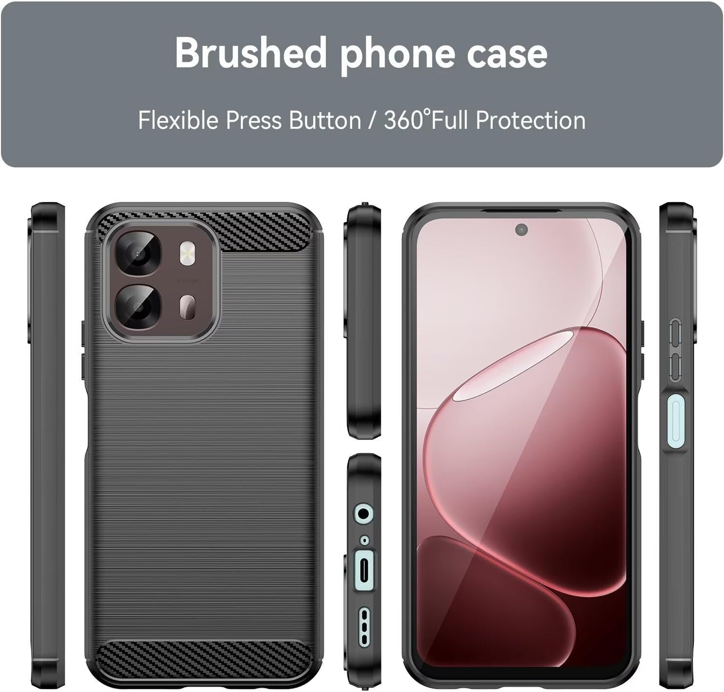 Coque pour Oppo A6k 4G / A6x 4G / A6x / A6 4G, Techsuit, Carbone, Bleue