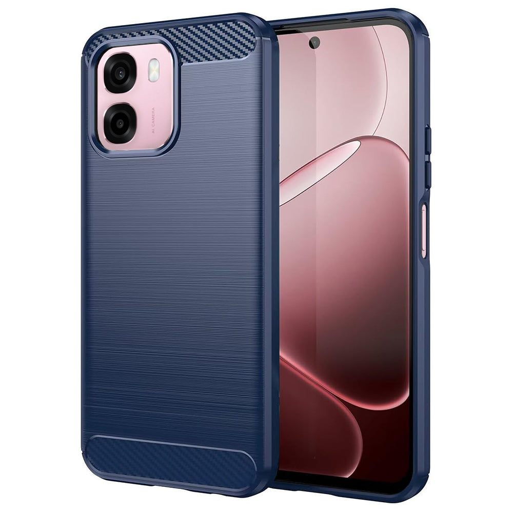 Coque pour Oppo A6k 4G / A6x 4G / A6x / A6 4G, Techsuit, Carbone, Bleue