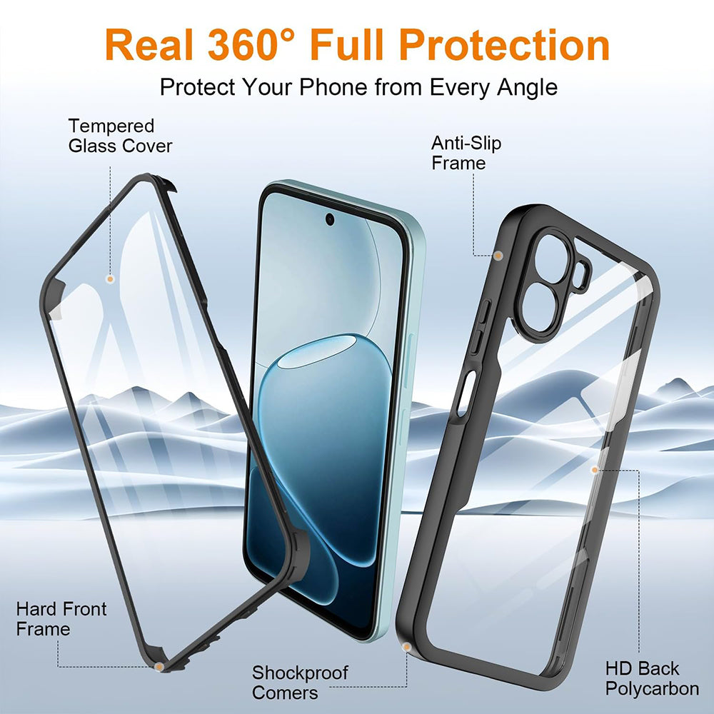 Case for Oppo A6k 4G / A6x 4G / A6x, Techsuit, ColorVerse 360, Black